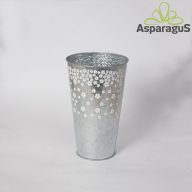 BÁDOG VÖDÖR  VIRÁGOS  D:16CM H:25CM