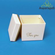 FLOWER BOX 7,5X7,5X8CM/FEHÉR (6DB/CS)