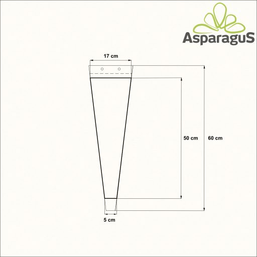 17-ES TERMELŐI TASAK 60CM MAGASX5CM/PERFORÁLT (50DB/CS)