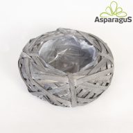 RATTAN TÁL BEÜLTETŐS 20CM/ SZÜRKE