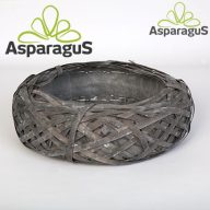 RATTAN TÁL BEÜLTETŐS 25CM/ SZÜRKE