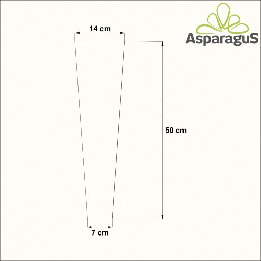 14-ES  VIRÁGTASAK BARNA PAPÍR 50CMX7CM MAGAS (50DB/CS)