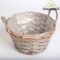 DELIKÁT KOSÁR FÜLLEL D:20CM  H:10CM/ SZÜRKE