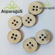 FA GOMB 2,5CM/ FEHÉR (10DB/ CS)