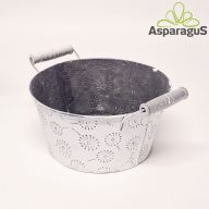 BÁDOG KASPÓ FÜLLEL D:18CM H:9/PITYPANGOS