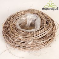 VESSZŐ DEKOR KASPÓ KEREK D:23CM, H:7CM/SZÜRKE