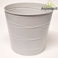 BÁDOG KASPÓ  D:20CM H:19CM/VILÁGOS SZÜRKE