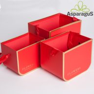 FLOWER BOX 12,14,17X12X12CM/ PIROS (3DB/ SZETT)