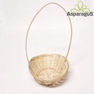 BAMBUSZ KOSÁR FÜLLEL D:16x19CM H:6CM FÜL:30CM/NATÚR
