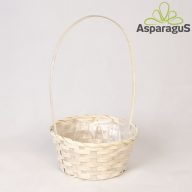 BAMBUSZ KOSÁR FÜLLEL D:23 H:11CM FÜL:35CM/CITROM