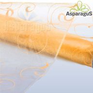 ORGANZA HÍMZETT INDÁS 48CMX5M/ NARANCS