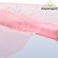 ORGANZA HÍMZETT INDÁS 48CMX5M/ RÓZSASZÍN