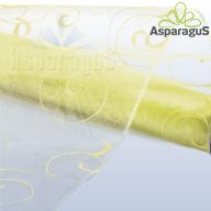 ORGANZA HÍMZETT INDÁS 48CMX5M/ PEZSGŐ(ARANY)