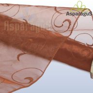 ORGANZA HÍMZETT INDÁS 48CMX5M/ BARNA