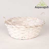 BAMBUSZ KASPÓ D:16X25CM  H:10CM/FEHÉR