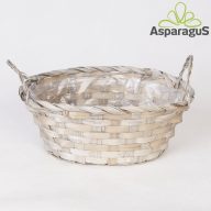 BAMBUSZ KASPÓ D:16X25CM  H:10CM/SZÜRKE