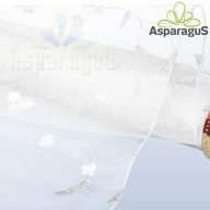 ORGANZA HIMZETT VIRÁGOS 48CMX5M/ EZÜST
