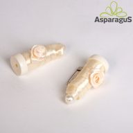 ESKÜVŐI FIOLÁS KITŰZŐ 4CM/KRÉM (2DB/CS)