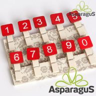 CSIPESZES FA SZÁMOK 3,5/1,5CM/PIROS (10DB/CS)