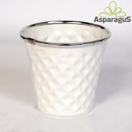 BÁDOG KASPÓ D:12 H:10CM /FEHÉR