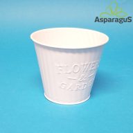 BÁDOG KASPÓ  D:12CM H:11CM (12-ES CSERÉPHEZ)/FEHÉR