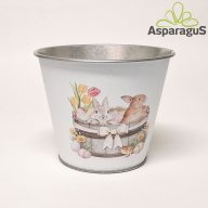 BÁDOG KASPÓ  D:12CM H:10CM (12-ES CSERÉPHEZ)/NYULAS