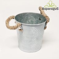 BÁDOG KASPÓ FÜLLEL D:12CM H:12CM/LEPKÉS