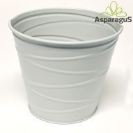  BÁDOG KASPÓ D:15CM H:13CM (14-ES CSERÉPHEZ)/VILÁGOS SZÜRKE
