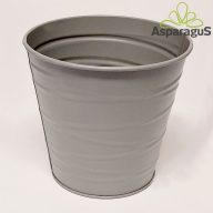 BÁDOG KASPÓ D:13CM H:12CM/VILÁGOS SZÜRKE