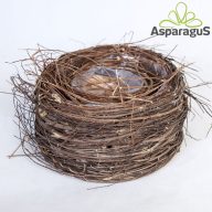   VESSZŐ DEKOR KASPÓ KEREK D:23CM, 16CM; H:11CM, 9CM/BARNA (2DB/SZETT)