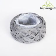 RATTAN TÁL BEÜLTETŐS 15CM/ SZÜRKE