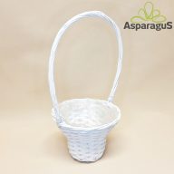 FLORENTIN KOSÁR D:22CM, H:17CM, FÜL:45CM/FEHÉR