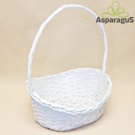 DELIKÁT KOSÁR D:37X31CM FÜL:45CM/FEHÉR