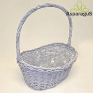 DELIKÁT KOSÁR D:39X28CM FÜL:44CM/SZÜRKE