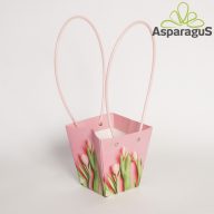 12,5X12X8CM VIRÁGTÁSKA/TULIPÁNOS/RÓZSASZÍN (5DB/CS)