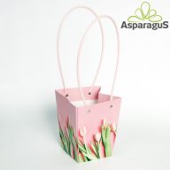 15,5X13X9CM VIRÁGTÁSKA/TULIPÁNOS/RÓZSASZÍN (5DB/CS)