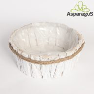 FA ASZTALI DEKOR LÁDA KEREK D:26CM H:10CM/ FEHÉR