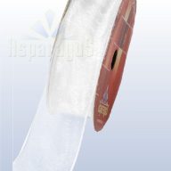 ORGANZA DRÓTOS SZÖVÖTT SZÉLŰ 25MMX10M/ FEHÉR