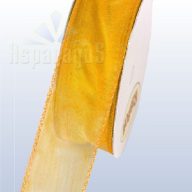 ORGANZA DRÓTOS SZÖVÖTT SZÉLŰ 25MMX10M/ NAPSÁRGA