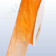 ORGANZA DRÓTOS SZÖVÖTT SZÉLŰ 25MMX10M/ NARANCS