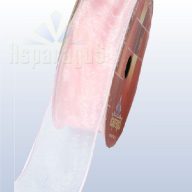 ORGANZA DRÓTOS SZÖVÖTT SZÉLŰ 25MMX10M/ RÓZSASZÍN