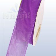 ORGANZA DRÓTOS SZÖVÖTT SZÉLŰ 25MMX10M/ SÖTÉTLILA