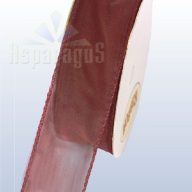 ORGANZA DRÓTOS SZÖVÖTT SZÉLŰ 25MMX10M/ BARNA
