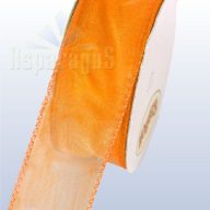 ORGANZA DRÓTOS SZÖVÖTT SZÉLŰ 38MMX10M/ NARANCS