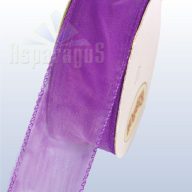 ORGANZA DRÓTOS SZÖVÖTT SZÉLŰ 38MMX10M/ SÖTÉTLILA
