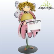 FÉM FIGURA ÜVEG MÉCSESSEL SA55697A