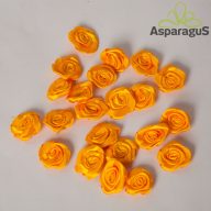 SZATÉN RÓZSAFEJ D:3CM/ NAPSÁRGA(100DB/CS)