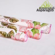   70X100 ÍV MATT FÓLIA IMPORT/ORCHIDEA VIRÁG MINTÁS/FEHÉR-RÓZSASZIN (5DB/GURIGA)