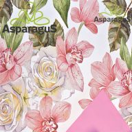   70X100 ÍV MATT FÓLIA IMPORT/ORCHIDEA VIRÁG MINTÁS/FEHÉR-RÓZSASZIN (50DB/CS)
