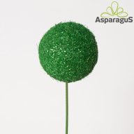 GLITTERES SIZÁLOS BETŰZŐ GÖMB/ ZÖLD (5DB/ CS)